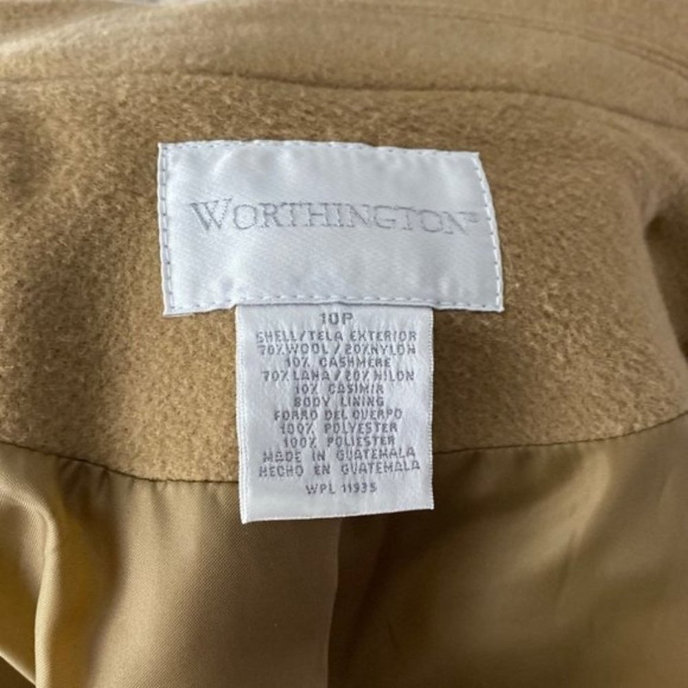 Worthington Trench Coat Tan 10P - Picture 5 of 6